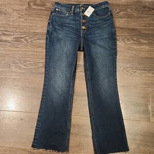 ❤️ NWT! J CREW HIGH RISE CROP FLARE JEANS, BUTTON FLY, 4 (27)
